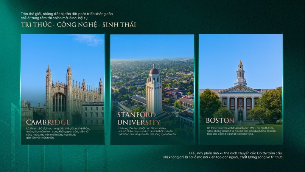 Khu đô thị đại học quốc tế lấy cảm hứng Cambridge, Stanford, Boston
